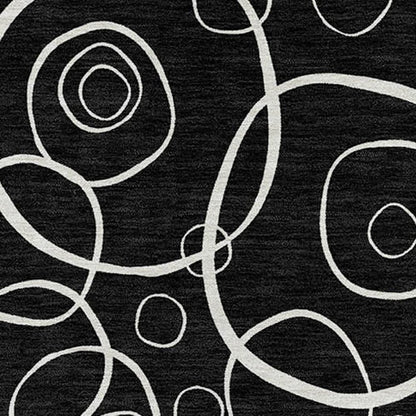 10' X 14' Black And Ivory Geometric Washable Indoor Outdoor Area Rug HomeRoots