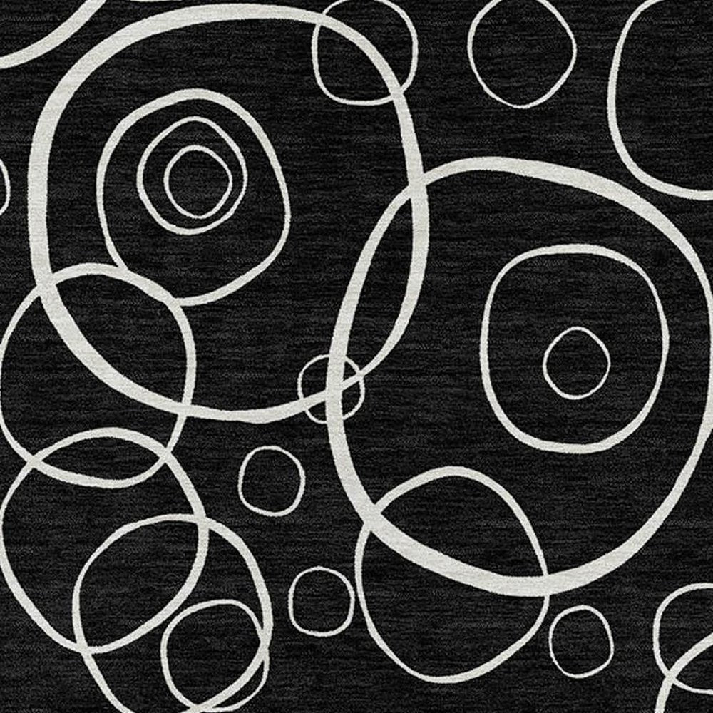 10' X 14' Black And Ivory Geometric Washable Indoor Outdoor Area Rug HomeRoots