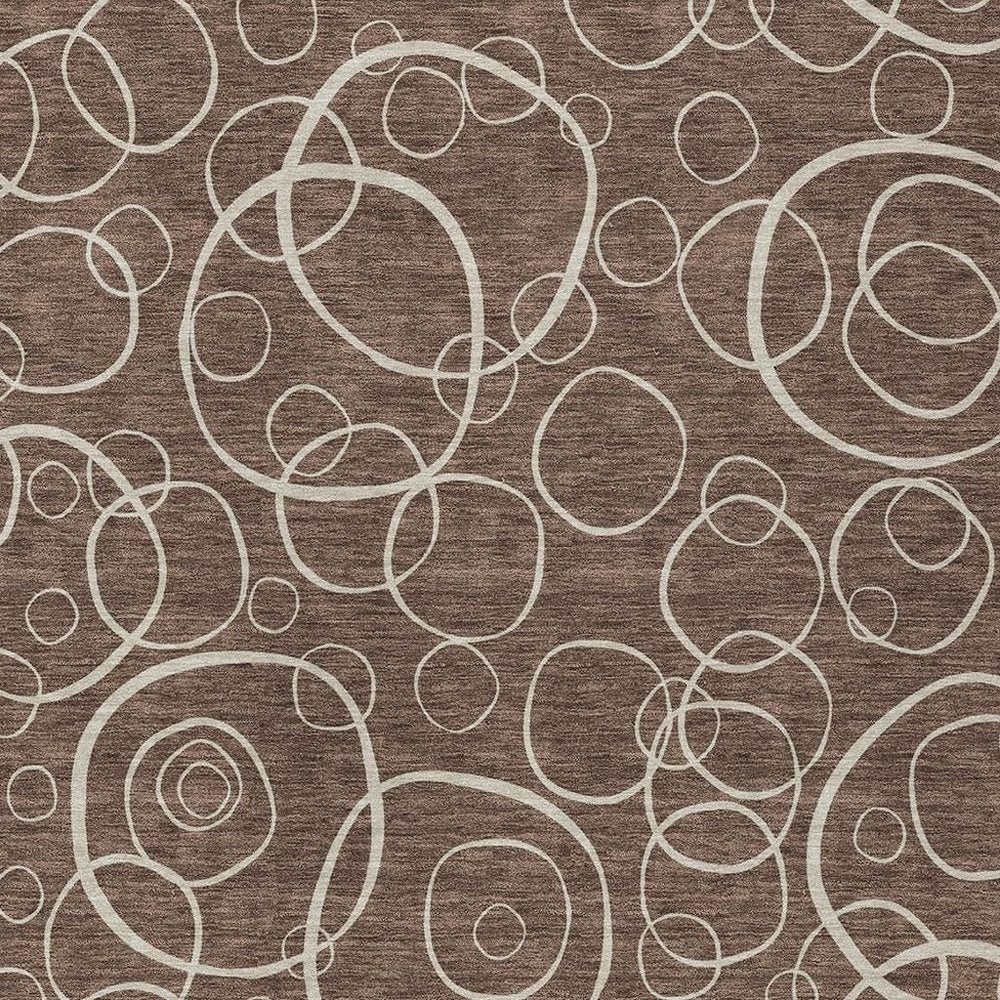 3' X 5' Brown And Beige Geometric Washable Indoor Outdoor Area Rug HomeRoots