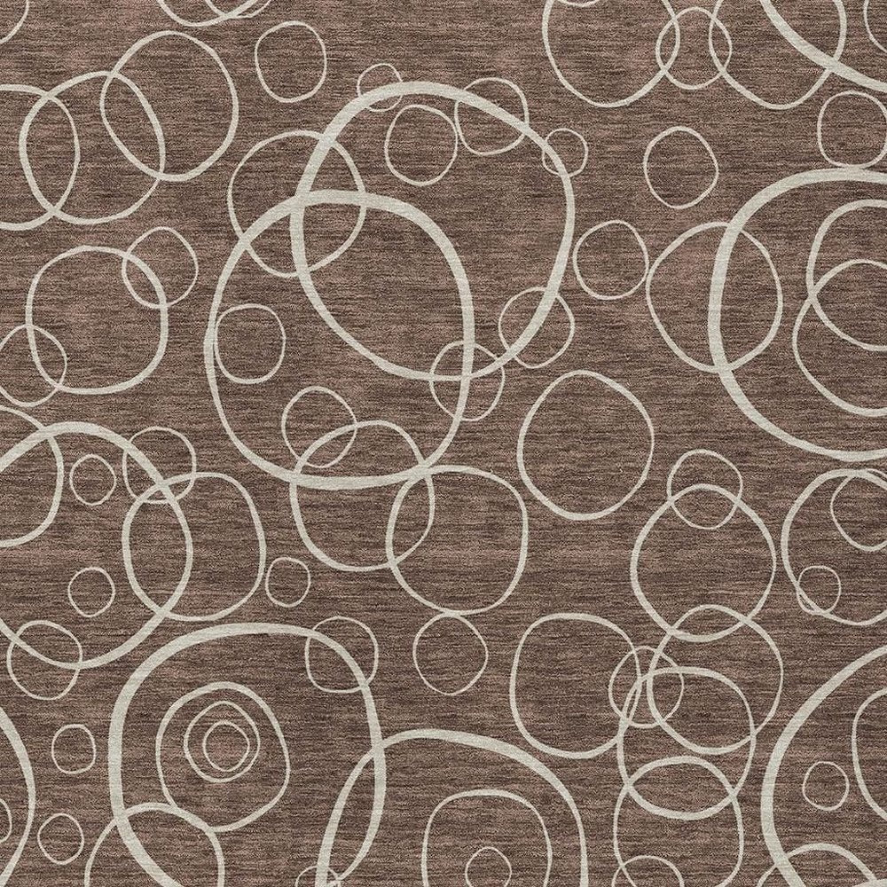 5' X 8' Brown And Beige Geometric Washable Indoor Outdoor Area Rug HomeRoots