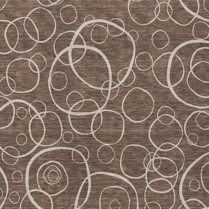 5' X 8' Brown And Beige Geometric Washable Indoor Outdoor Area Rug HomeRoots
