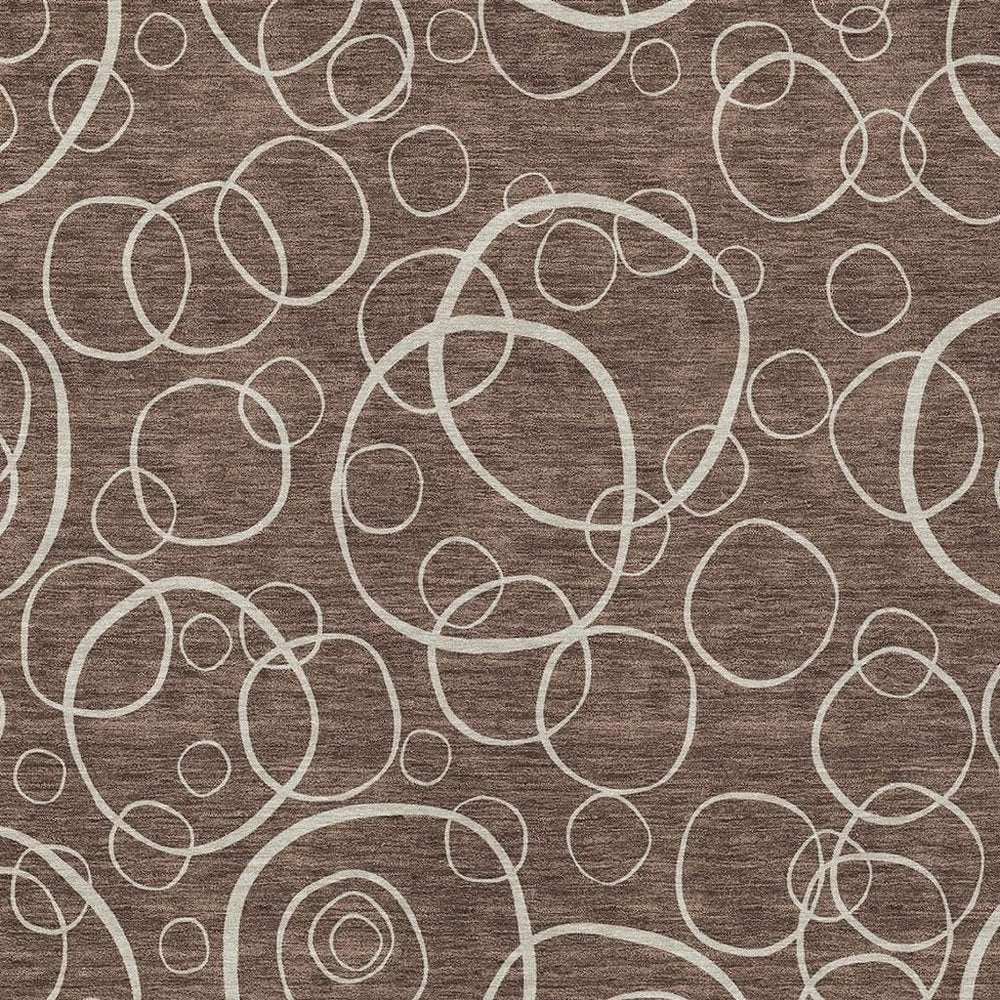 8' X 10' Brown And Beige Geometric Washable Indoor Outdoor Area Rug HomeRoots