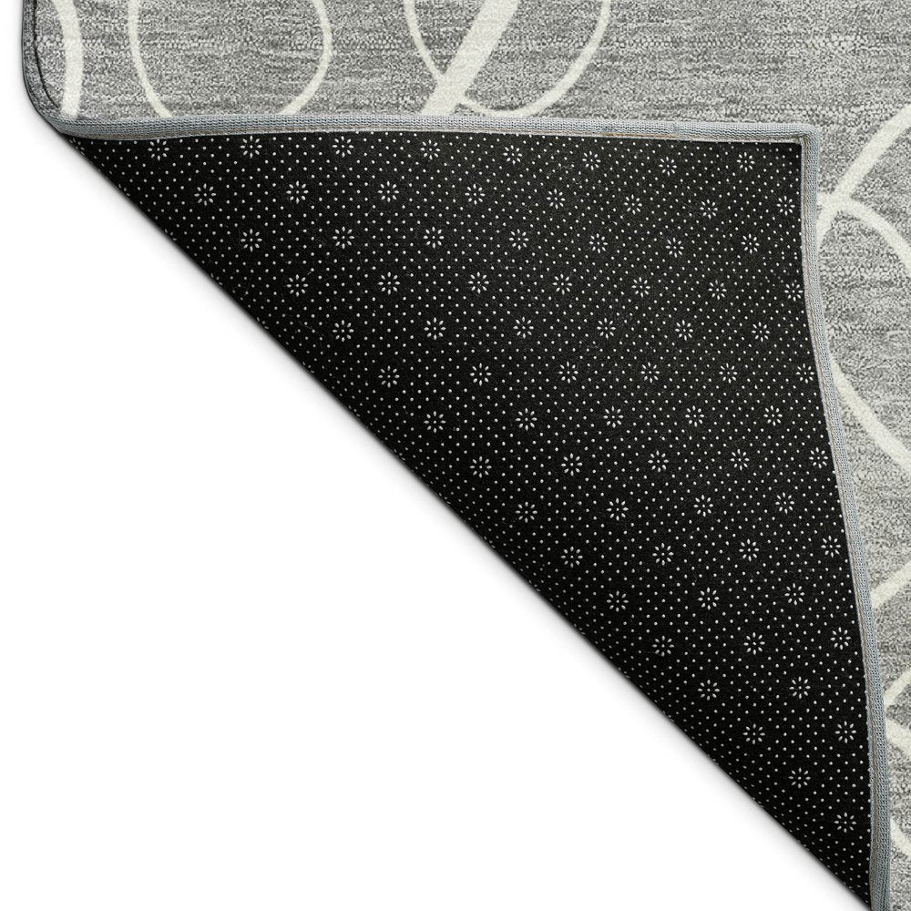 9' X 12' Gray And Ivory Geometric Washable Indoor Outdoor Area Rug HomeRoots