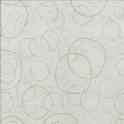 5' X 8' Ivory And Beige Geometric Washable Indoor Outdoor Area Rug HomeRoots