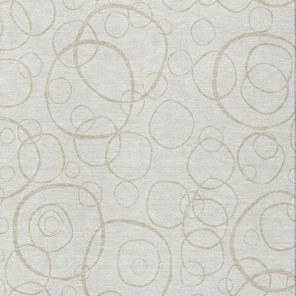 10' X 14' Ivory And Beige Geometric Washable Indoor Outdoor Area Rug HomeRoots