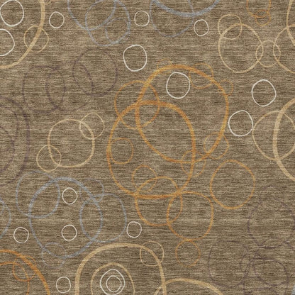 3' X 5' Brown Copper And Ivory Geometric Washable Indoor Outdoor Area Rug HomeRoots