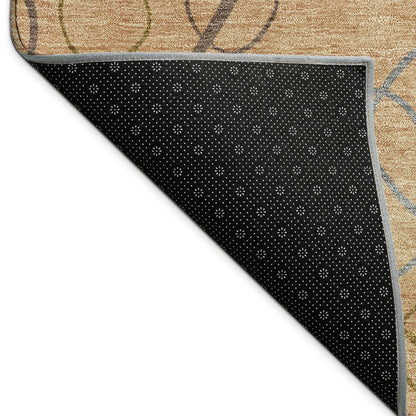 8' X 10' Copper Silver And Rust Geometric Washable Indoor Outdoor Area Rug HomeRoots