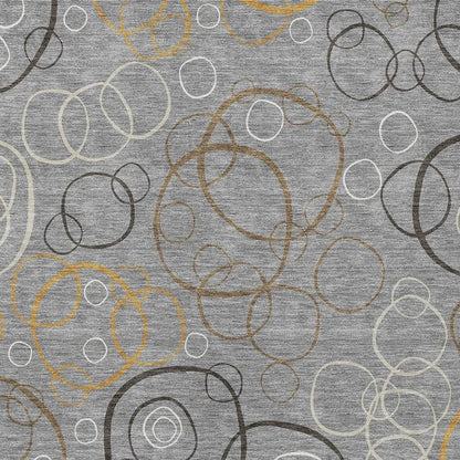 9' X 12' Gray Silver And Black Geometric Washable Indoor Outdoor Area Rug HomeRoots