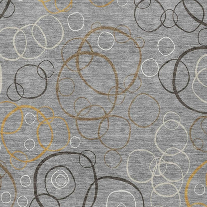 10' X 14' Gray Silver And Black Geometric Washable Indoor Outdoor Area Rug HomeRoots