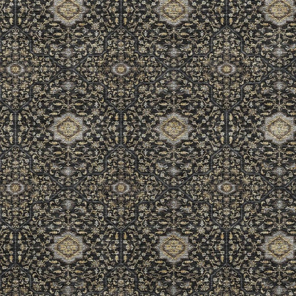 10' X 14' Black Brown And Gray Oriental Washable Indoor Outdoor Area Rug HomeRoots