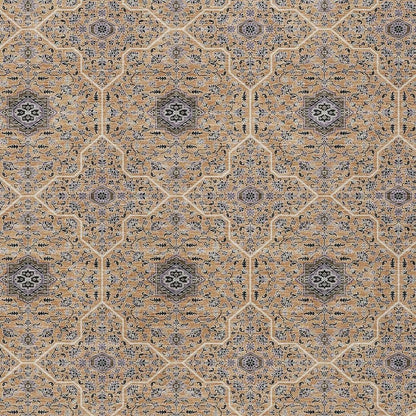 3' X 5' Copper Black And Brown Oriental Washable Indoor Outdoor Area Rug HomeRoots