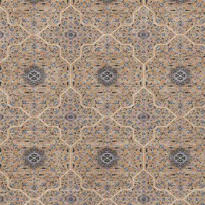 5' X 8' Copper Black And Brown Oriental Washable Indoor Outdoor Area Rug HomeRoots