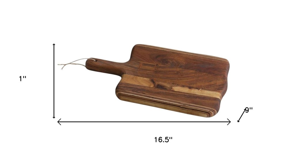 17" Brown Solid Wood Cutting Board — view 9