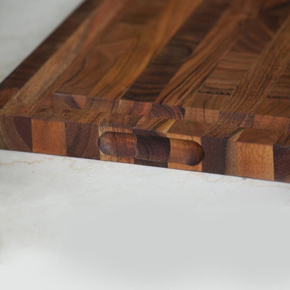 16" Brown Solid Wood Cutting Board With Juice Groove — view 4