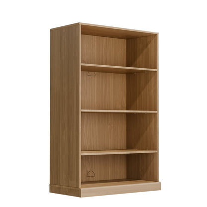 49" Brown Wood Adjustable Four Tier USB Etagere Bookcase HomeRoots