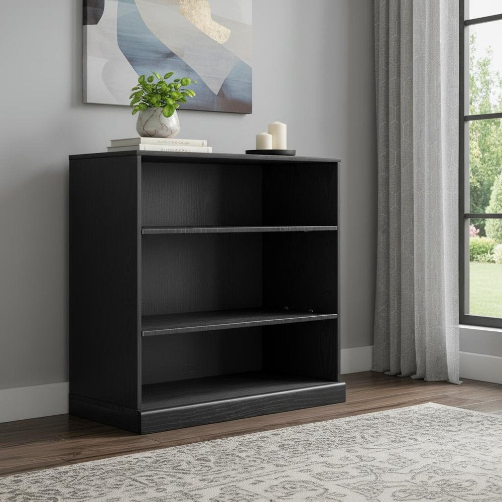 31" Black Wood Accent Cabinet HomeRoots