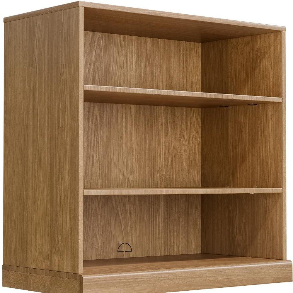 31" Brown Wood Adjustable Three Tier USB Etagere Bookcase HomeRoots