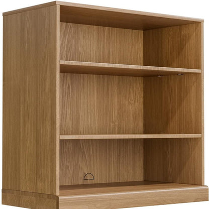 31" Brown Wood Adjustable Three Tier USB Etagere Bookcase HomeRoots