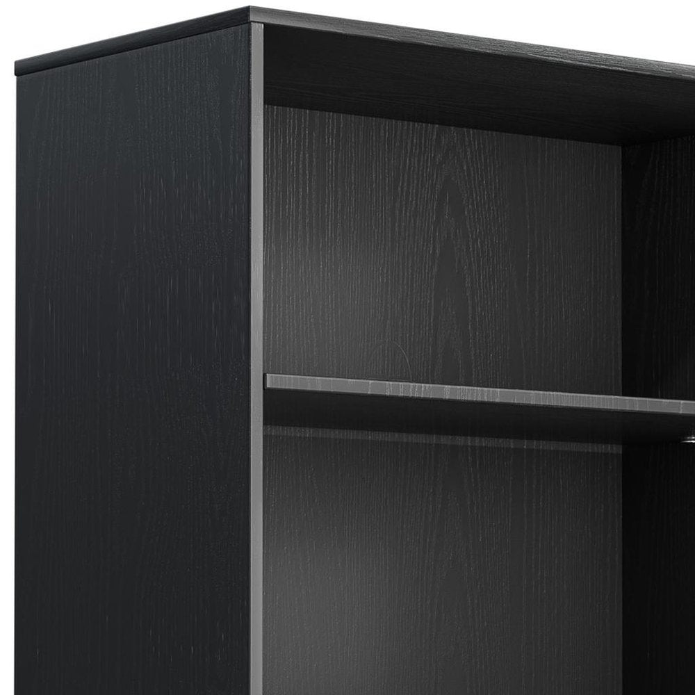 31" Black Wood Accent Cabinet HomeRoots