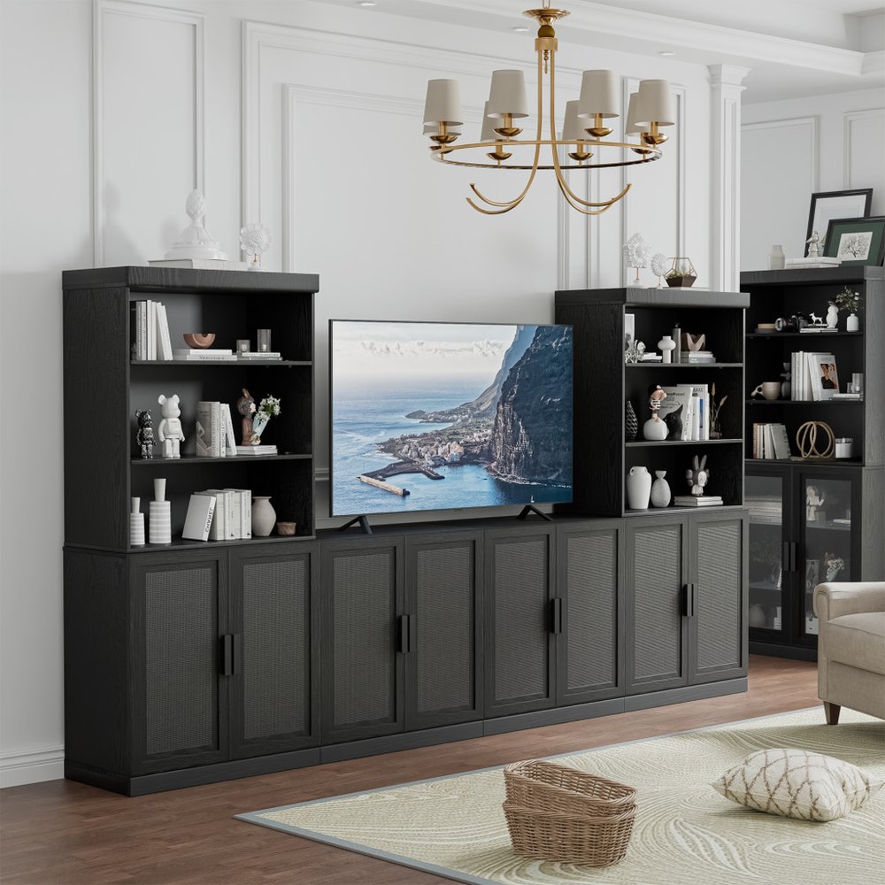 31" Black Wood Accent Cabinet HomeRoots