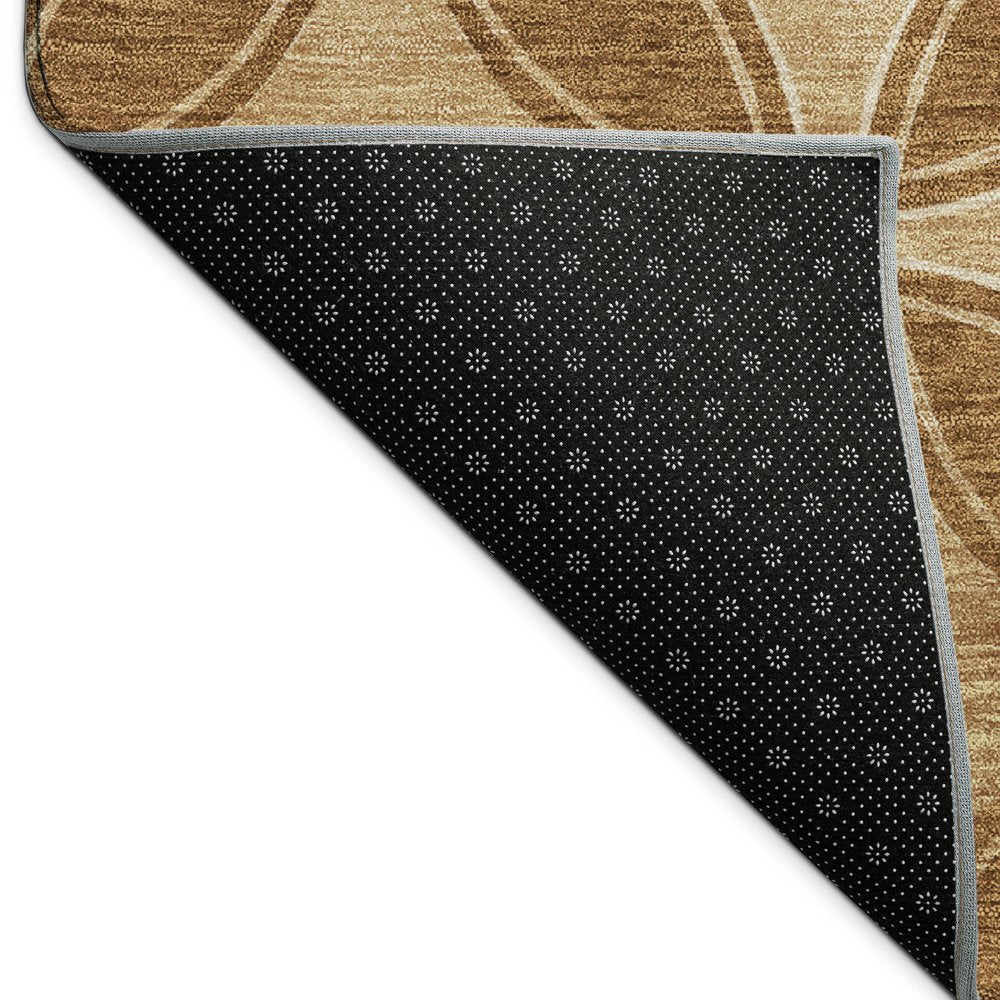 10' X 14' Rust And Beige Geometric Washable Indoor Outdoor Area Rug HomeRoots