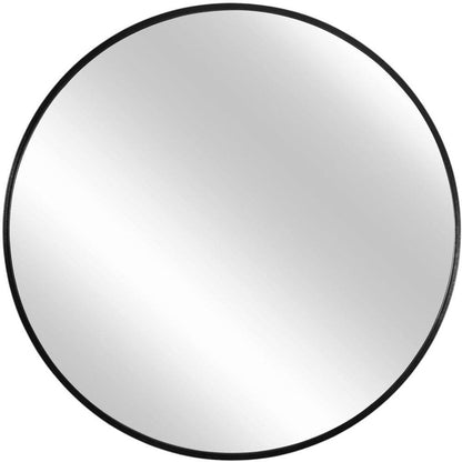 24" Black Round Framed Accent Mirror HomeRoots