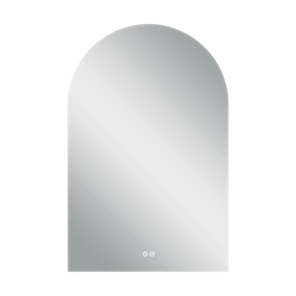 38" White Arch Lighted Frameless Bathroom Vanity Mirror HomeRoots