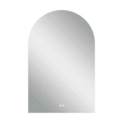 38" White Arch Lighted Frameless Bathroom Vanity Mirror HomeRoots