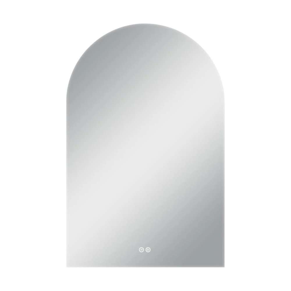 38" White Arch Lighted Frameless Bathroom Vanity Mirror HomeRoots