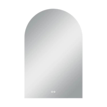 38" White Arch Lighted Frameless Bathroom Vanity Mirror HomeRoots
