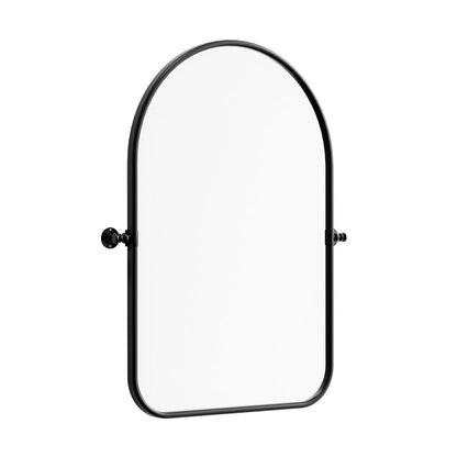 36" Black Metal Arch Framed Accent Mirror HomeRoots
