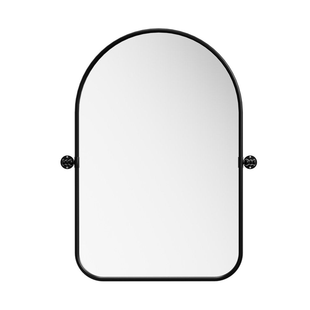 36" Black Metal Arch Framed Accent Mirror HomeRoots