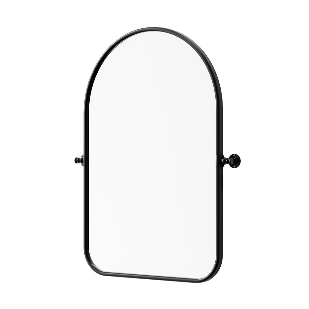 36" Black Metal Arch Framed Accent Mirror HomeRoots
