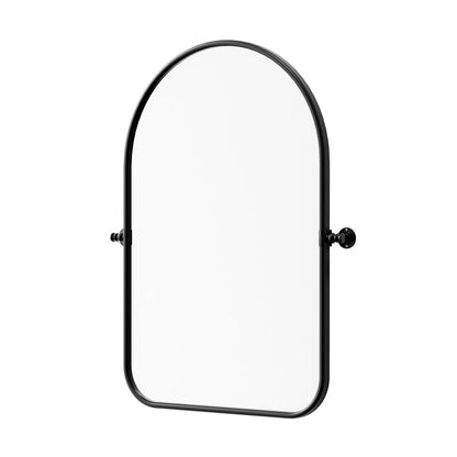 36" Black Metal Arch Framed Accent Mirror HomeRoots