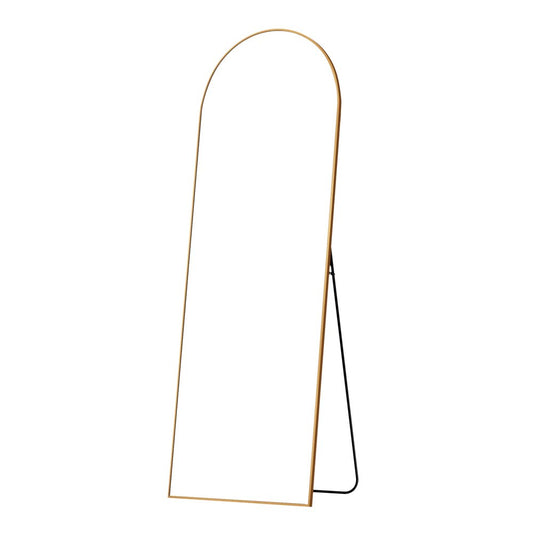 69" Gold Arch Freestanding Framed Full Length Mirror