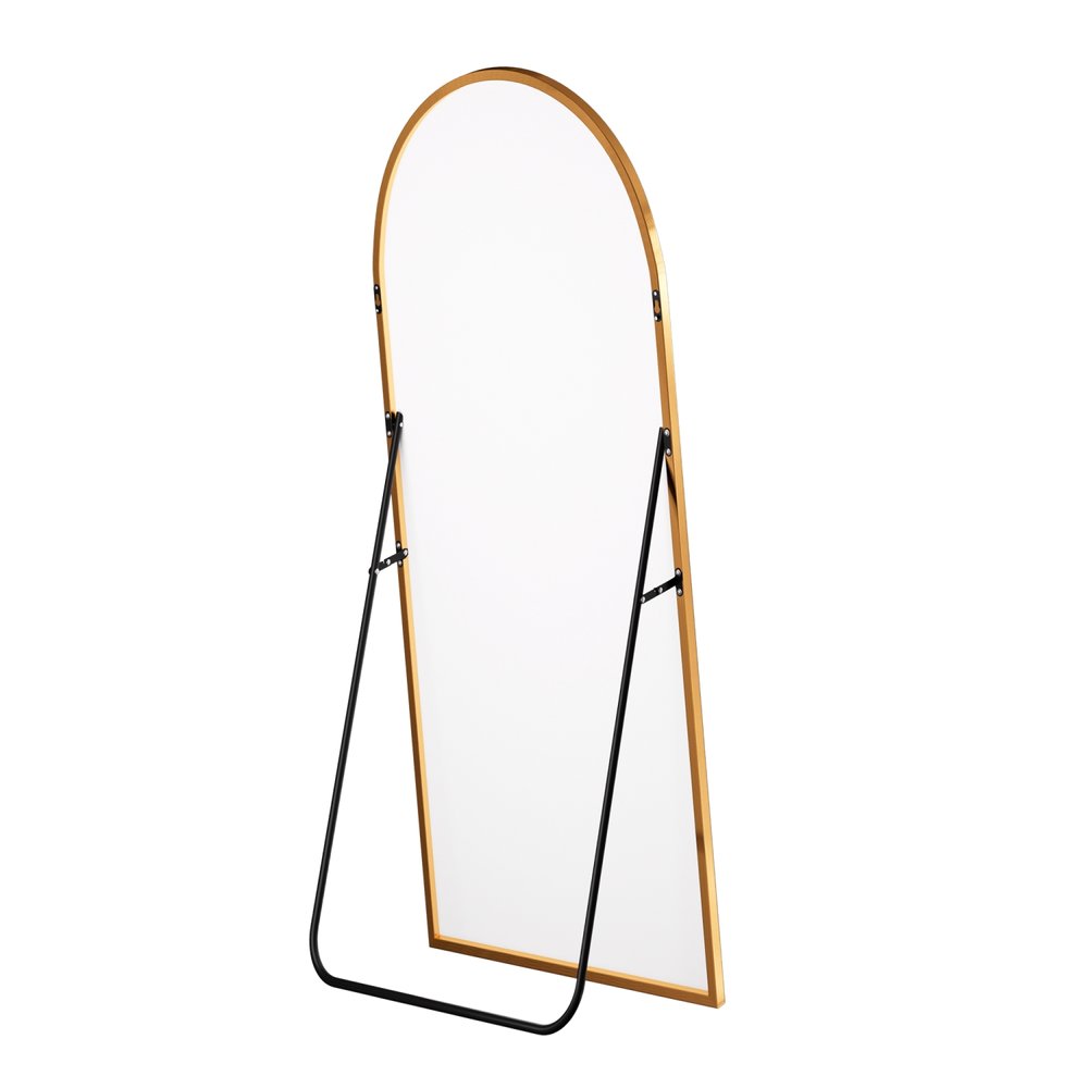 69" Gold Arch Freestanding Framed Full Length Mirror HomeRoots