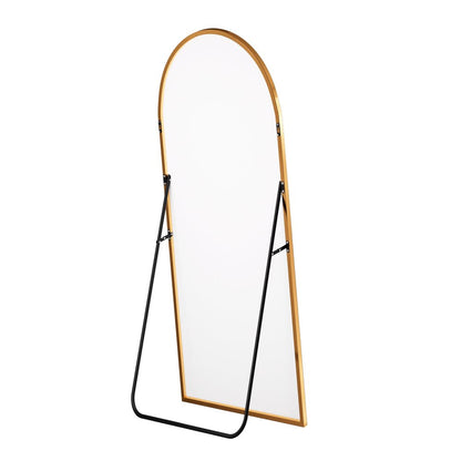 69" Gold Arch Freestanding Framed Full Length Mirror HomeRoots