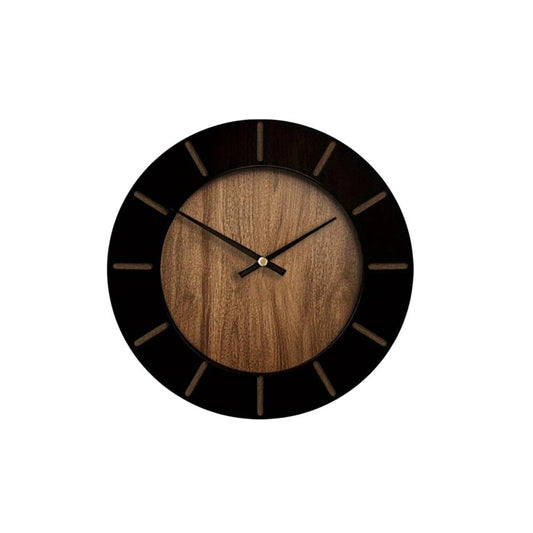 18" Brown Silent Analog Round Wall Clock HomeRoots