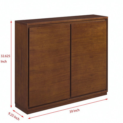 39" Brown Wood Accent Cabinet HomeRoots