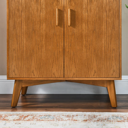 32" Brown Wood Accent Cabinet HomeRoots