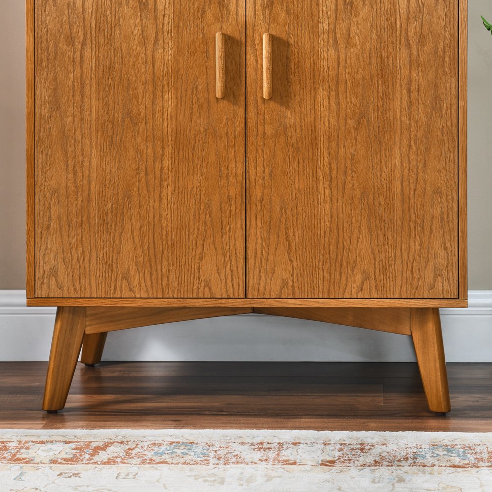 32" Brown Wood Accent Cabinet — view 4