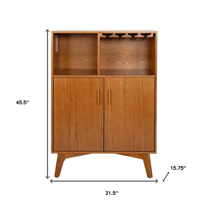 32" Brown Wood Accent Cabinet HomeRoots