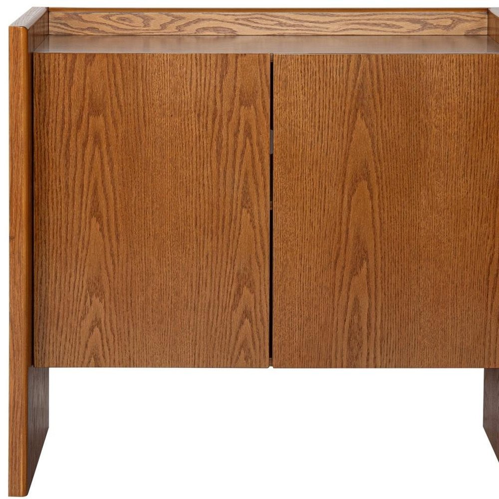 34" Brown Wood Accent Cabinet HomeRoots