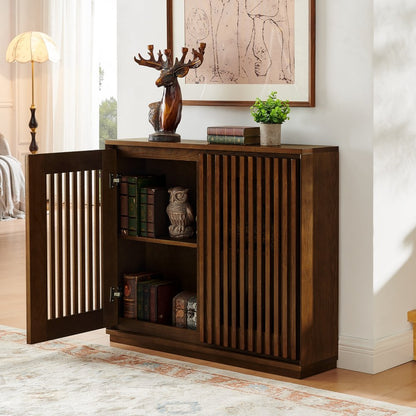 39" Brown Wood Accent Cabinet HomeRoots