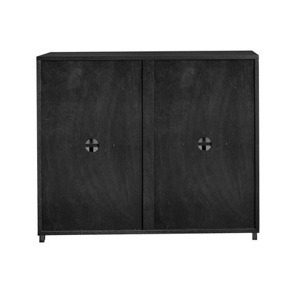 39" Black Wood Accent Cabinet HomeRoots