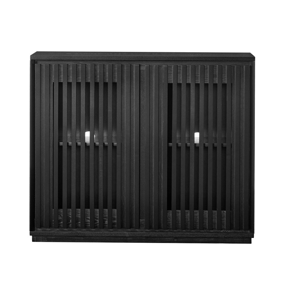 39" Black Wood Accent Cabinet HomeRoots