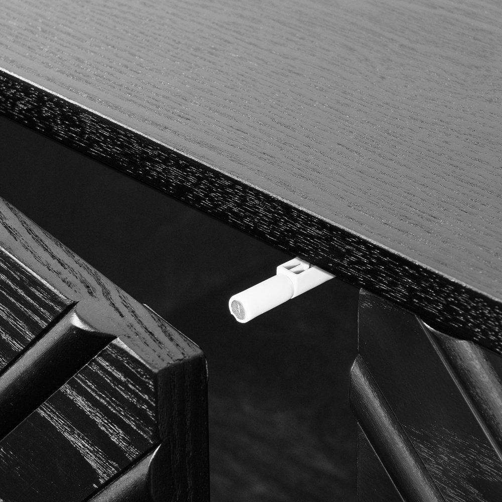 61" Black Wood Accent Cabinet HomeRoots