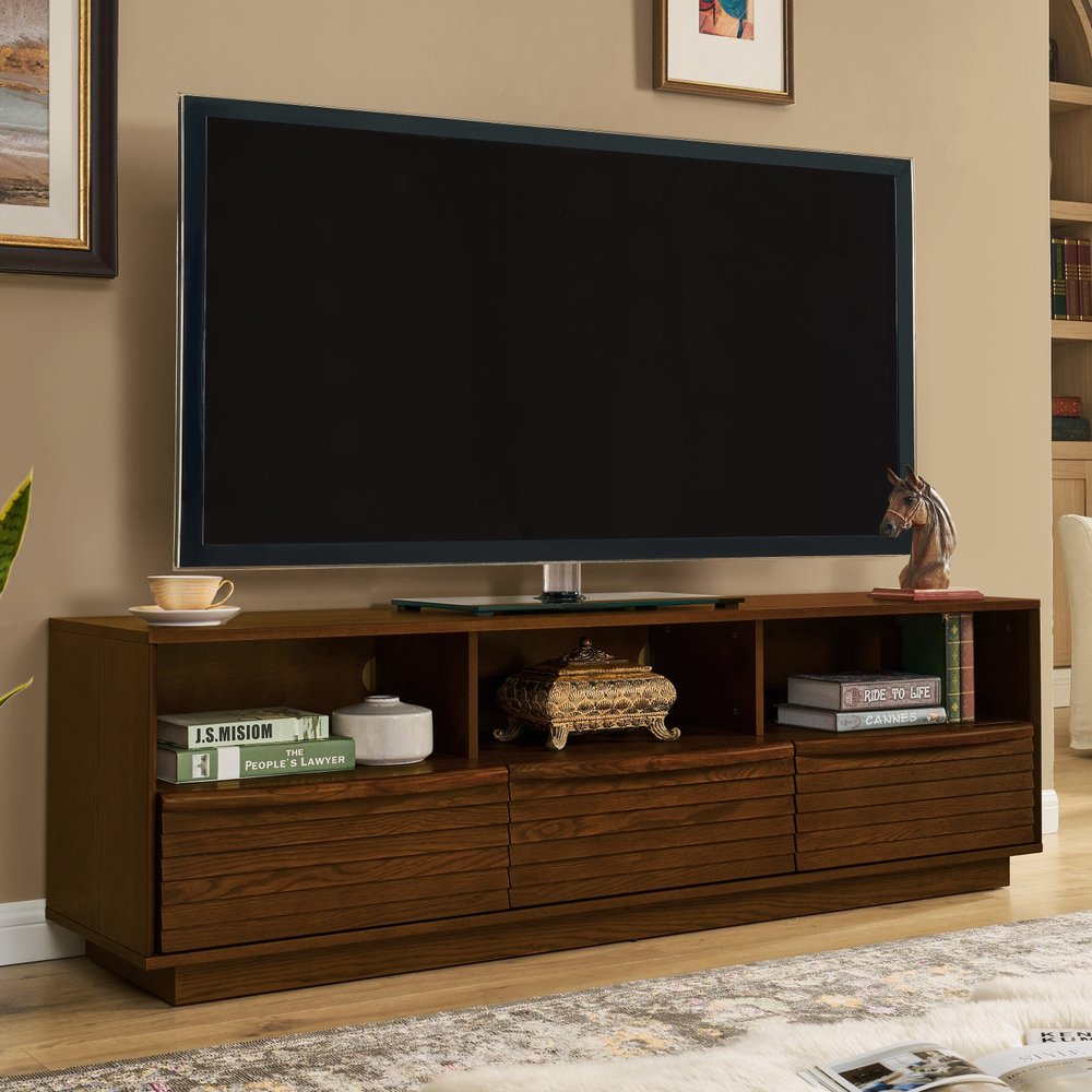 63" Brown Wood Accent Cabinet HomeRoots
