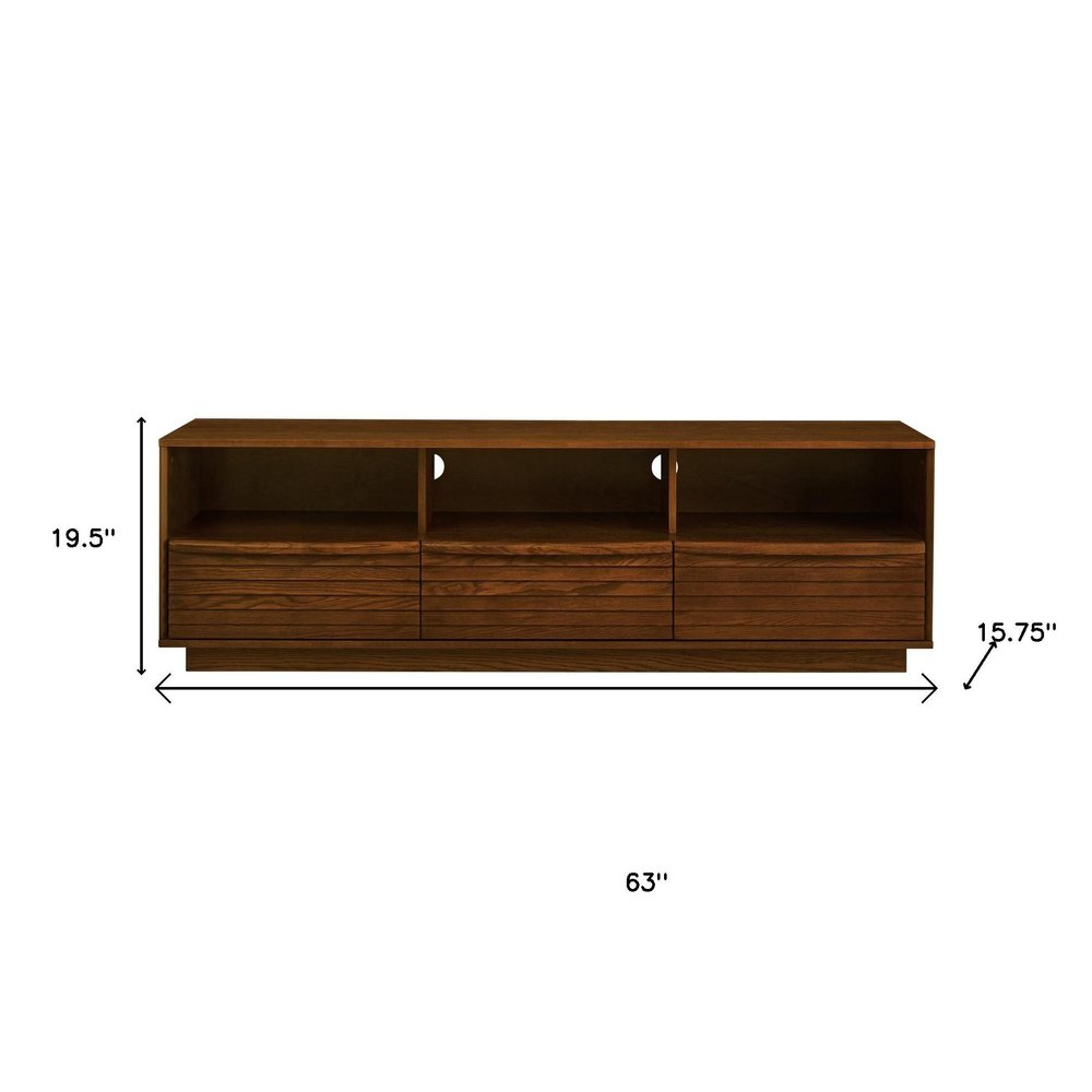 63" Brown Wood Accent Cabinet HomeRoots