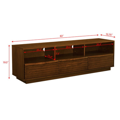 63" Brown Wood Accent Cabinet HomeRoots